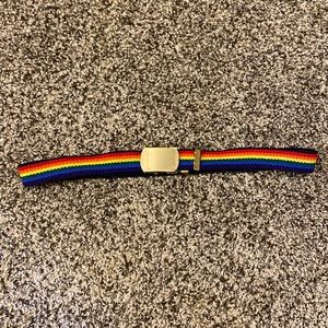 Vintage Elastic Rainbow Belt 🌈